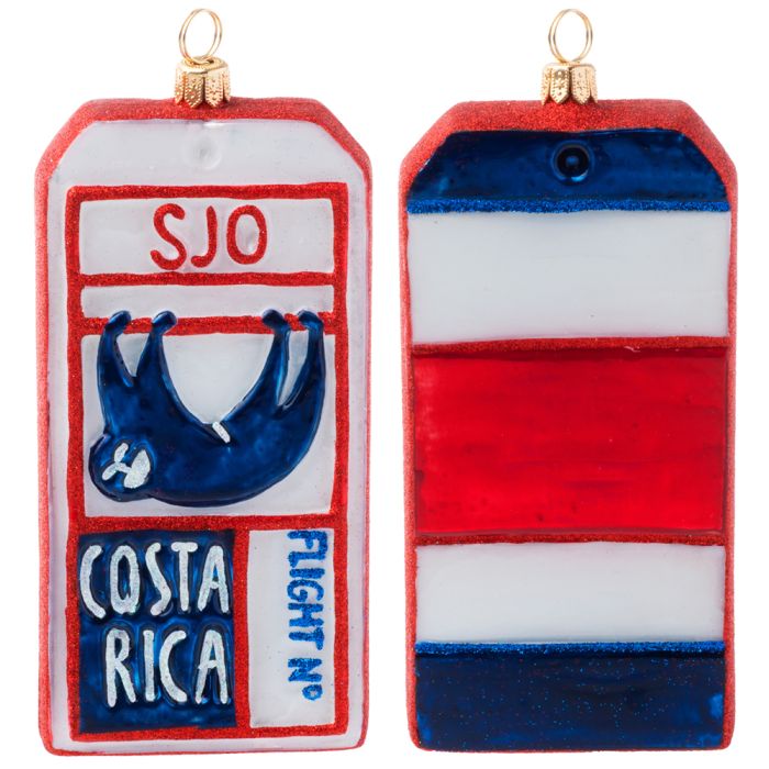 Costa Rica Luggage Tag Christmas Ornaments