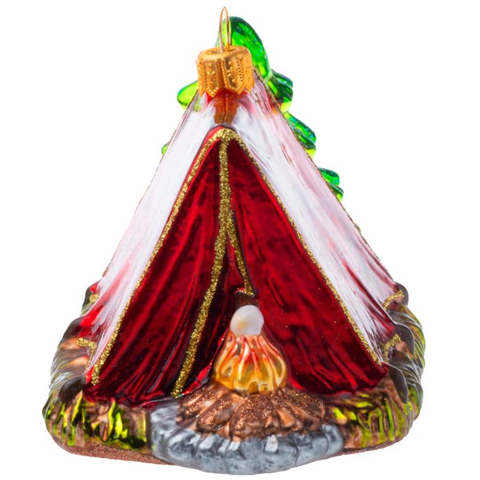 Holiday Camping Tent Christmas Ornament