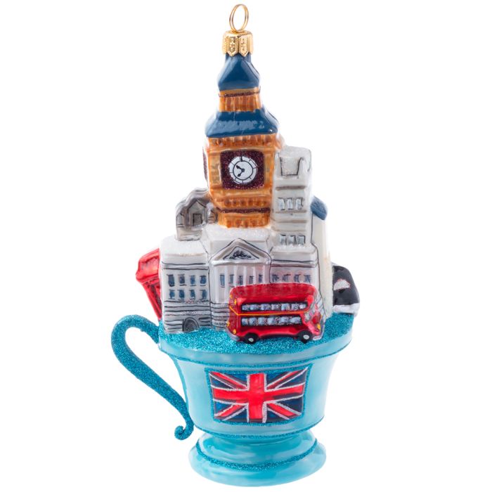 London Tea Cup Christmas Ornament