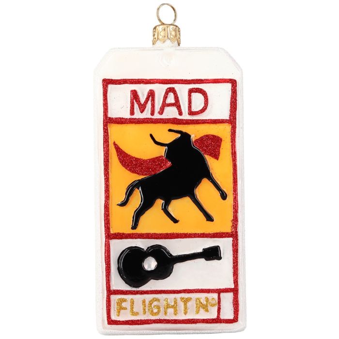 Madrid, Spain Luggage Tag Christmas Ornament