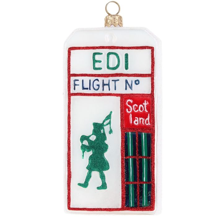 Edinburgh, Scotland Luggage Tag Christmas Ornament