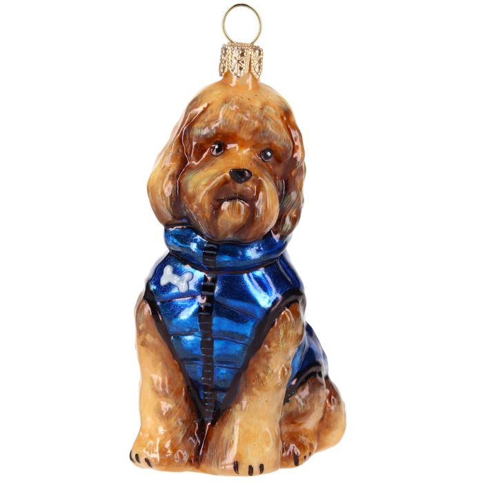 Labradoodle in Winter Coat Christmas Ornament