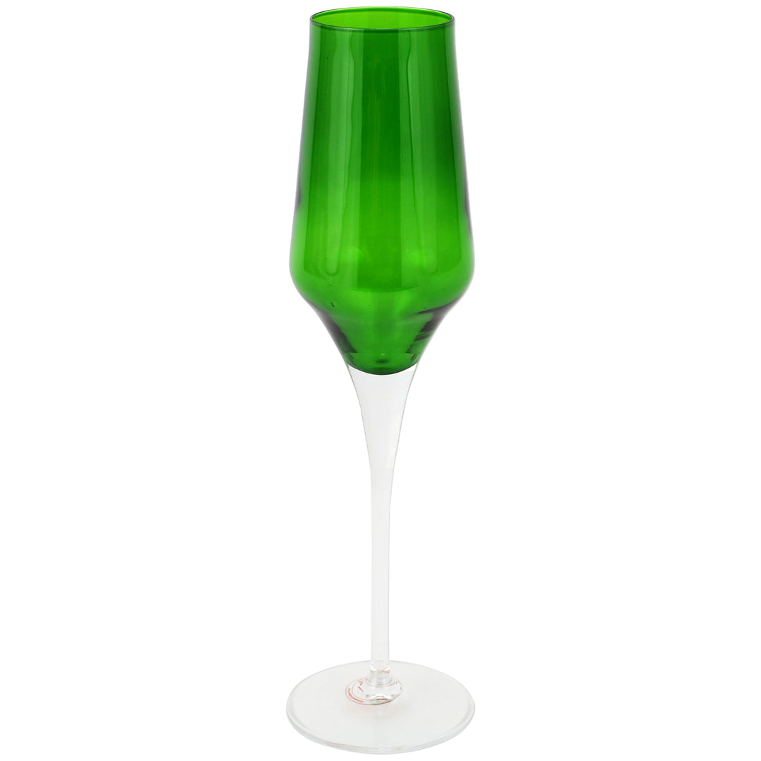 Contessa Emerald Champagne Glass