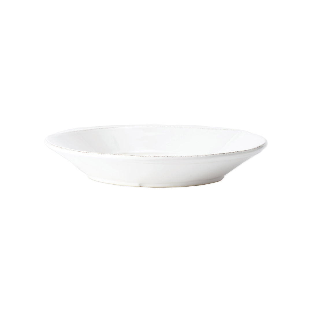 Melamine Lastra White Large Shallow Serving Bowl