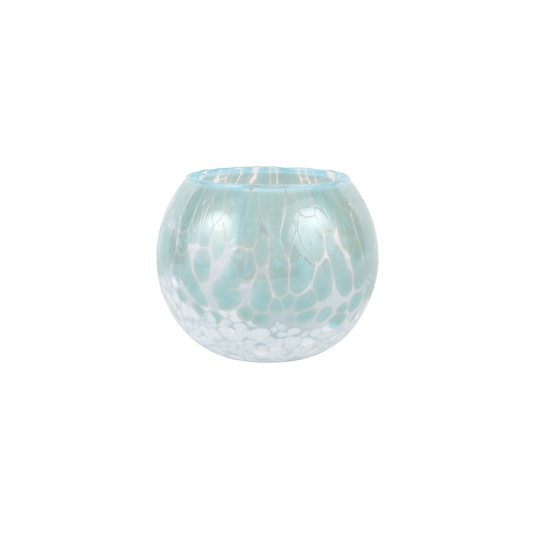 Nuvola Light Blue and White Round Bud Vase