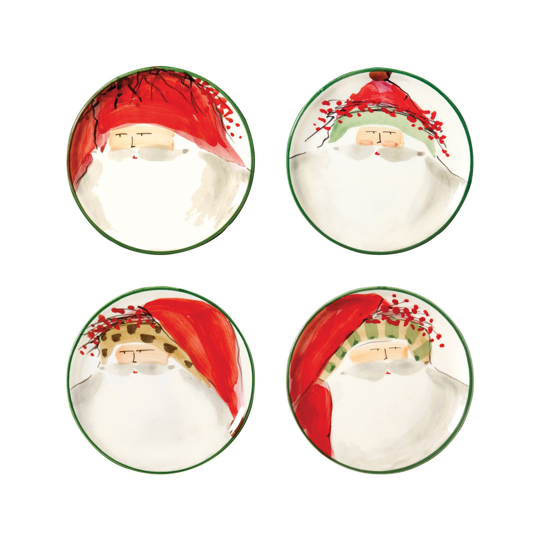 Old St. Nick Assorted Canape Plates (Set of 4)