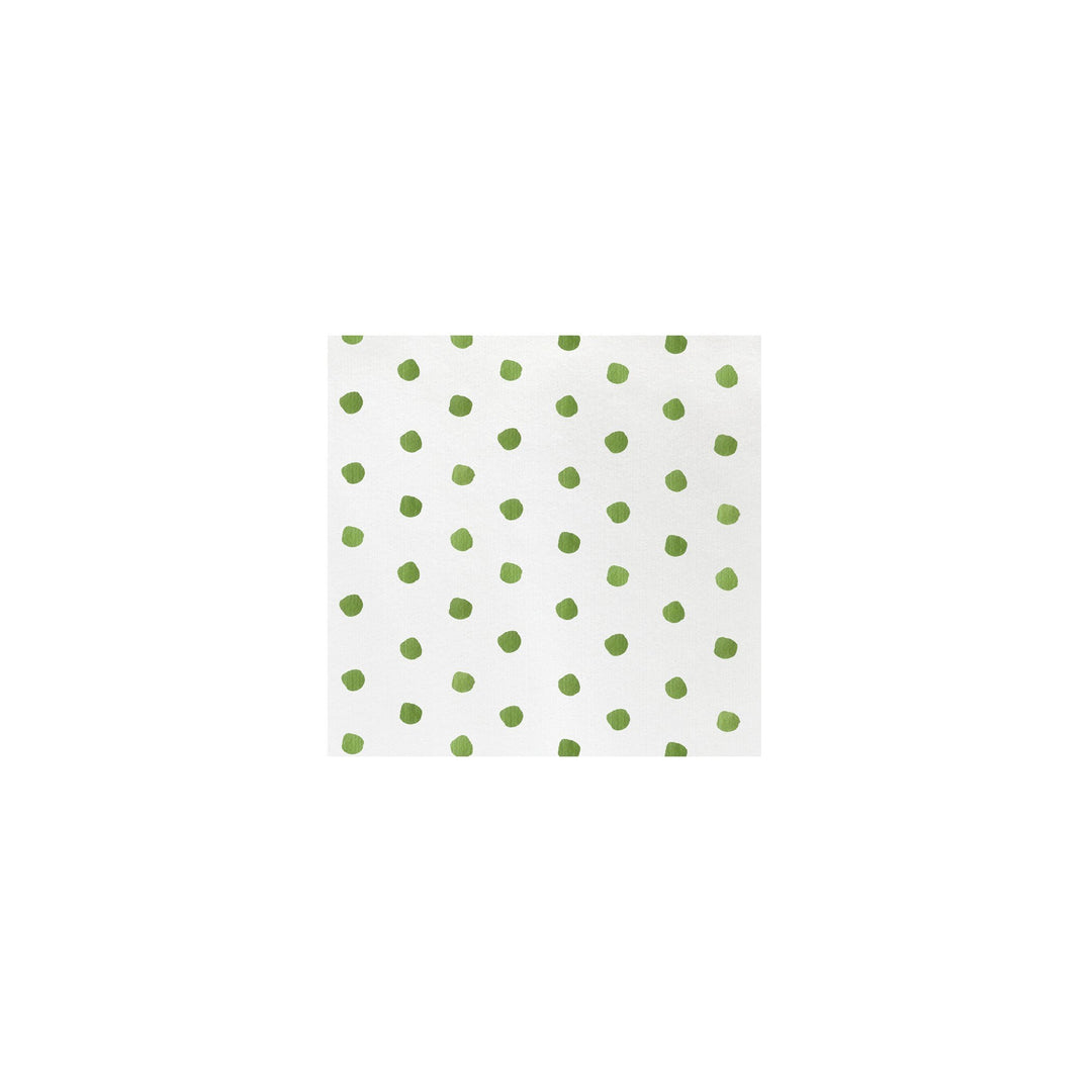 Papersoft Napkins Dot Green Cocktail Napkins (Pack of 20)