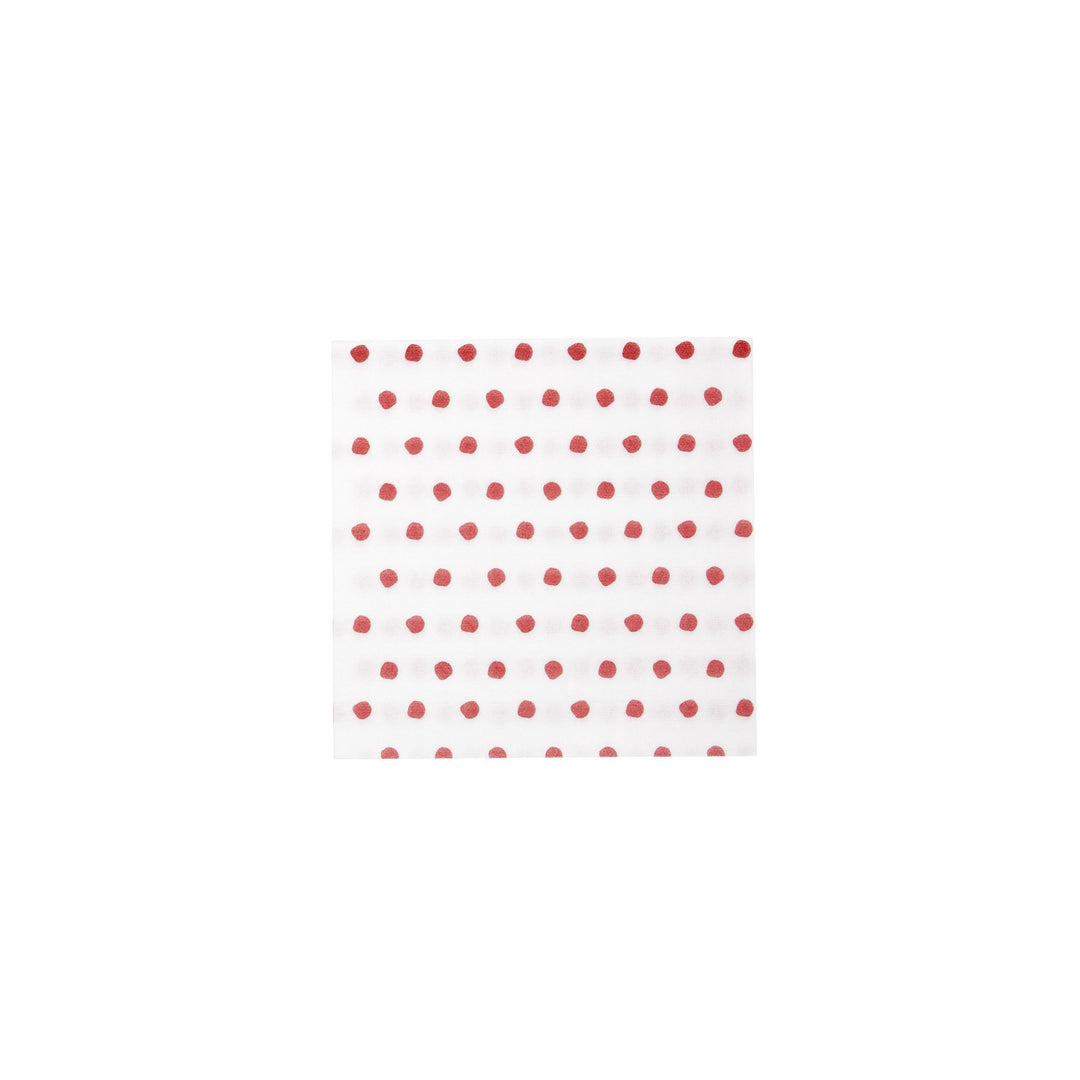 Papersoft Napkins Dot Red Cocktail Napkins (Pack of 20)