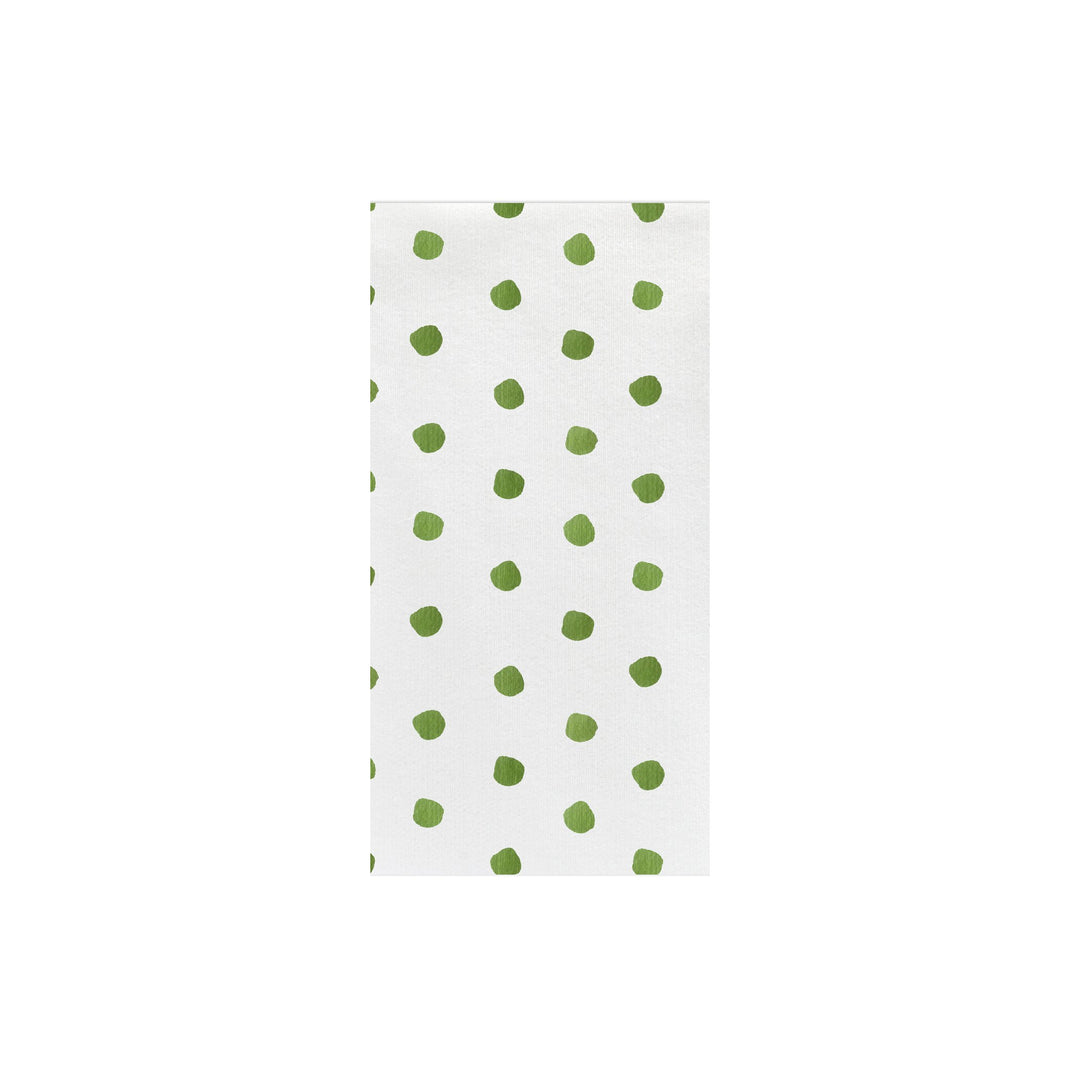Papersoft Napkins Dot Green Guest Towels (Pack of 50)