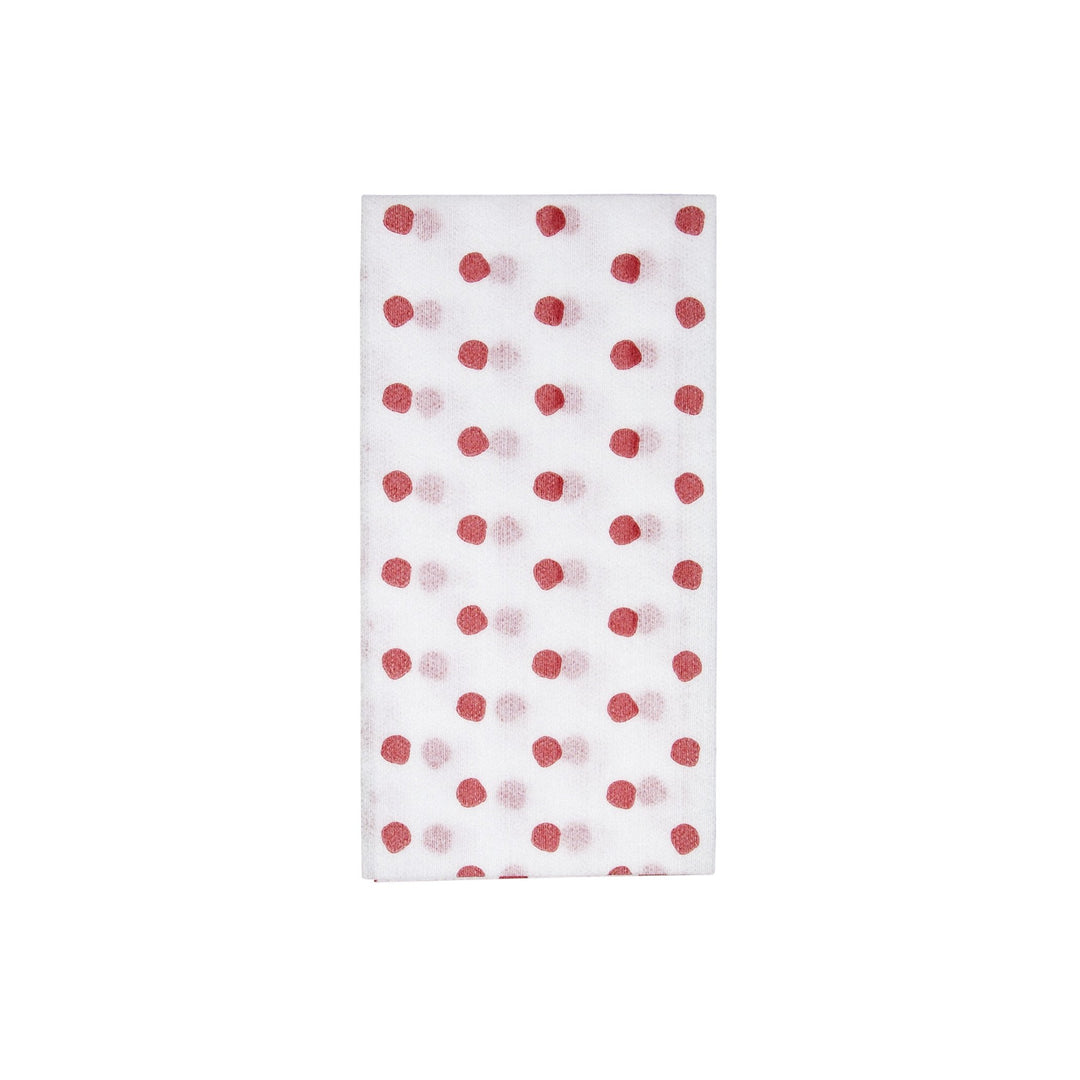 Papersoft Napkins Dot Red Guest Towels (Pack of 20)