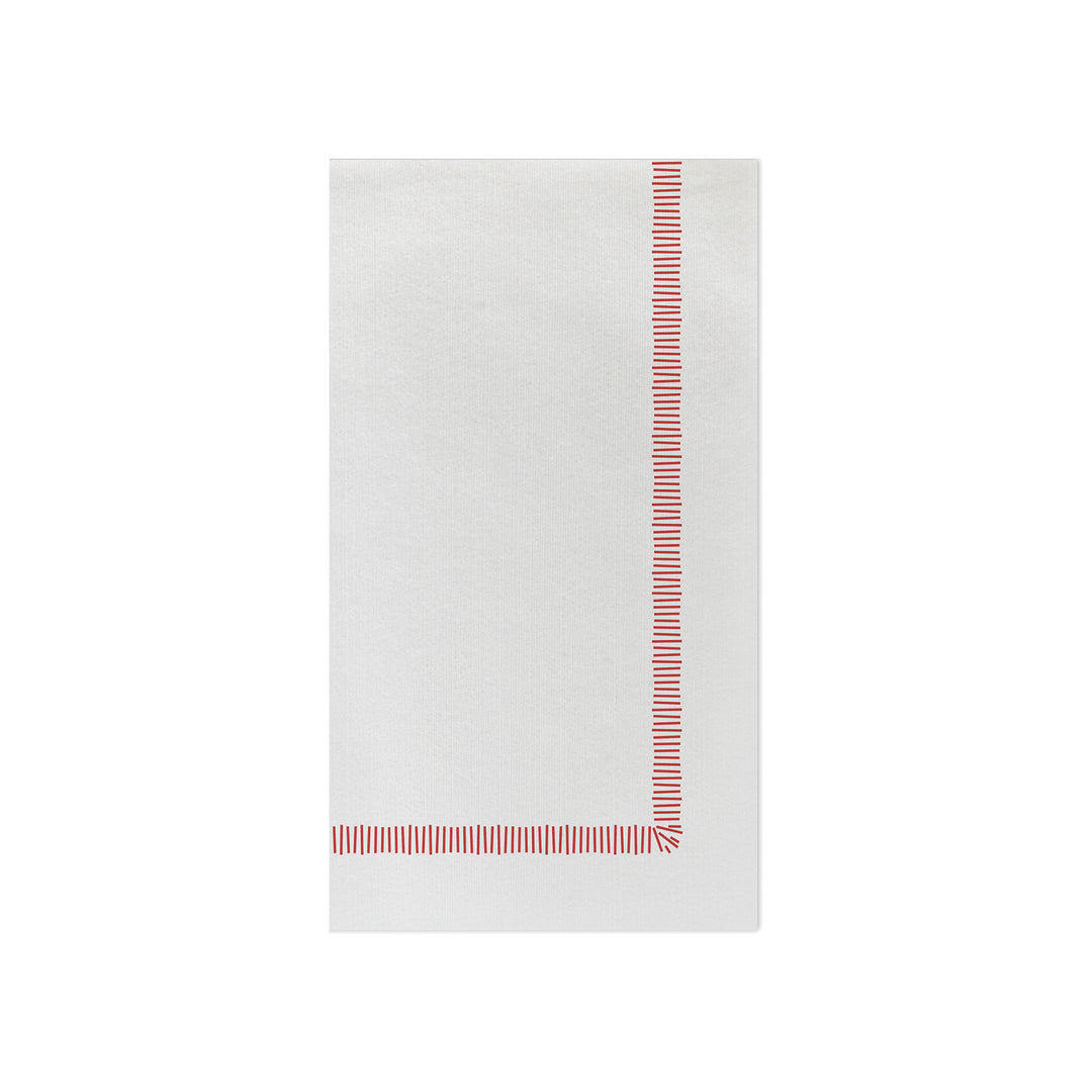 Papersoft Napkins Fringe Red Guest Towels (Pack of 20)