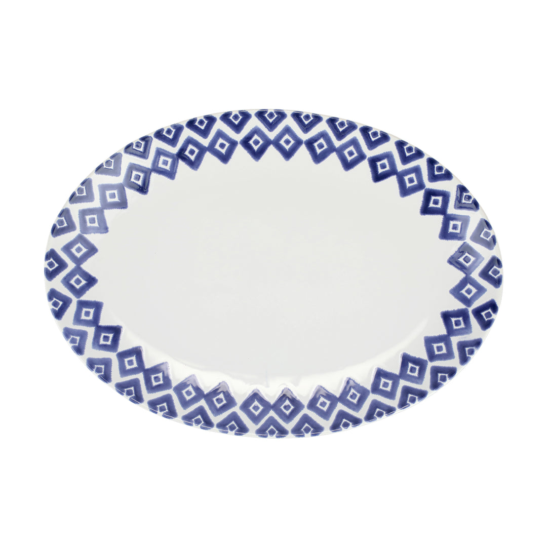 Santorini Diamond Large Oval Platter